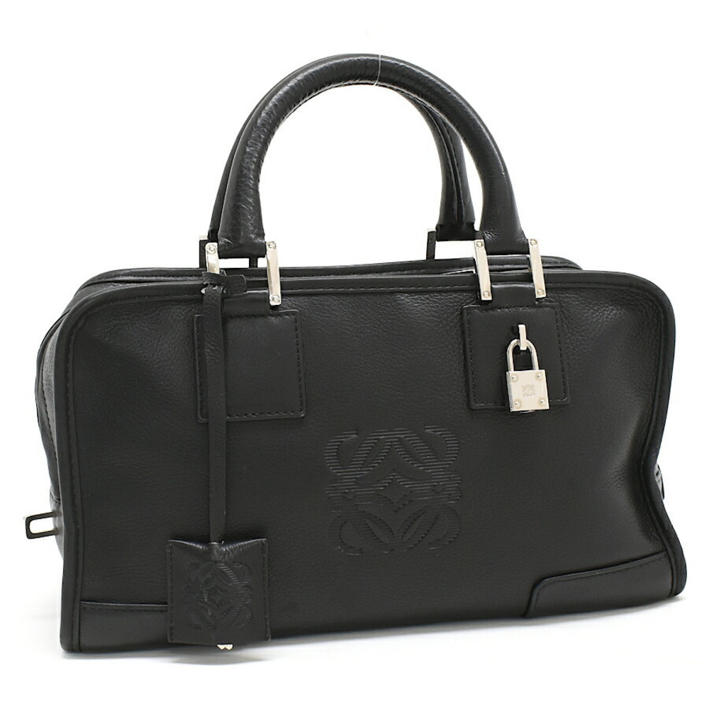 Loewe Amazona Handbag Anagram Leather Black